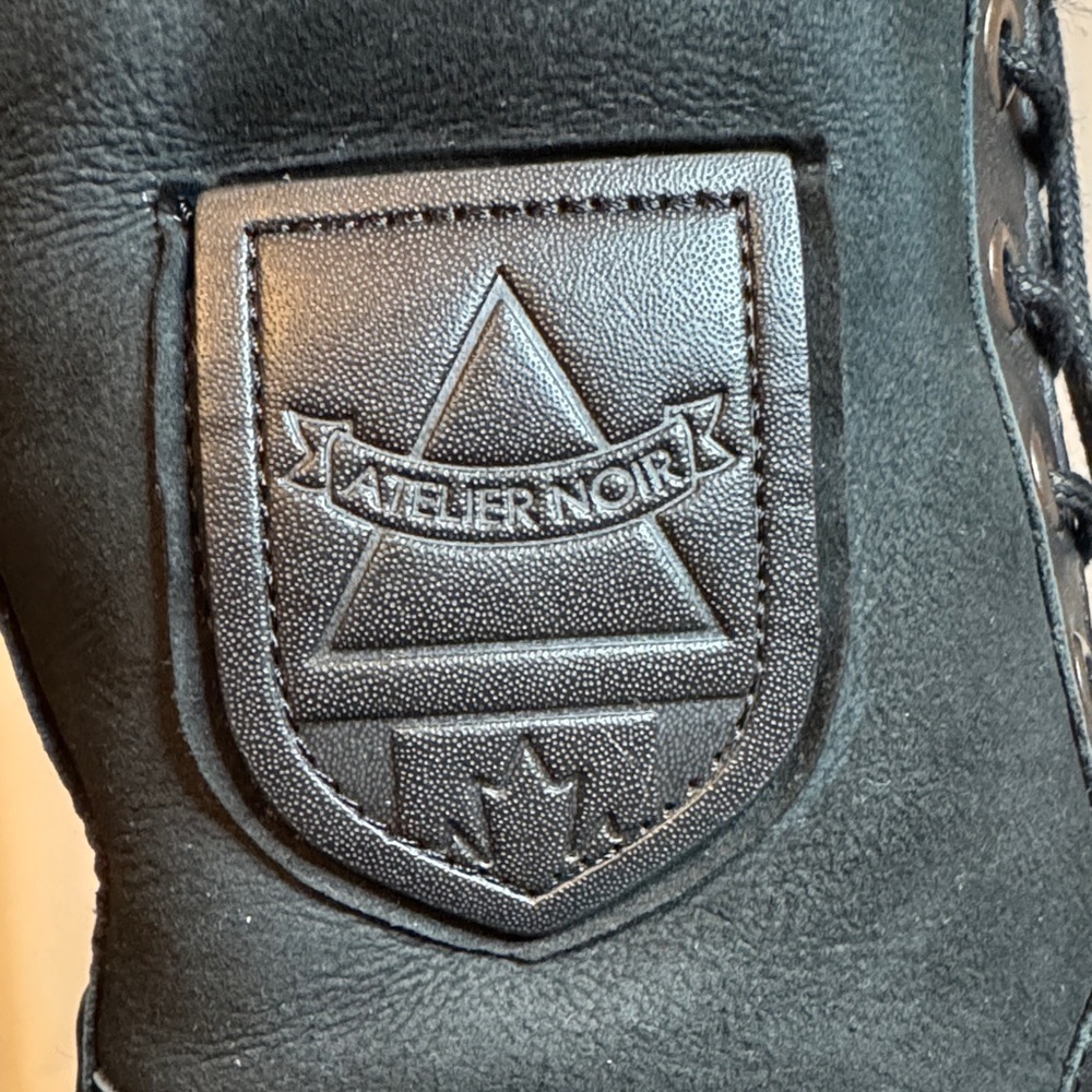 Atelier Noir By Rudsak Tall Black Lace-Up Winter Snow Boot Shearling And Leather - Picture 6 of 14